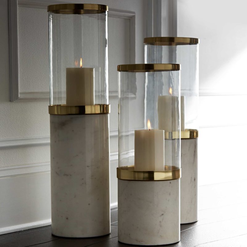 Candle-holders and Hurricane Lamps
