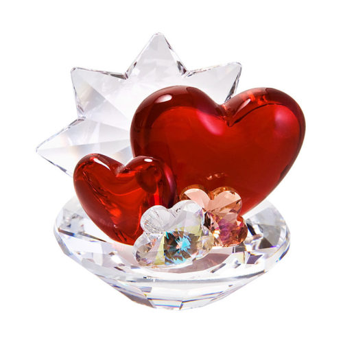 Crystal Hearts with Card Holder