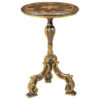 Louis XIV style occasional wood table with tripod base and hand-painted finish