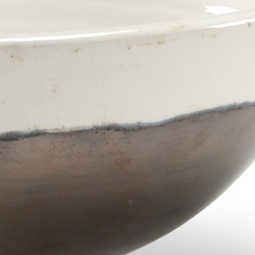Gray And White European Ceramic Bowl