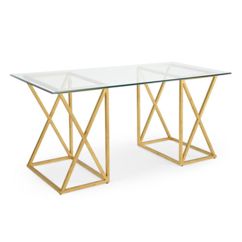 Glass and Gold Desk