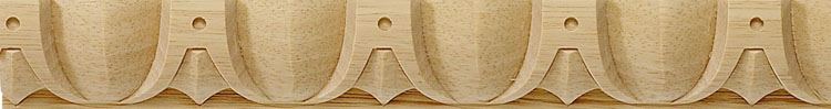 Hamilton Carved Wood Molding - 1-1/2"H