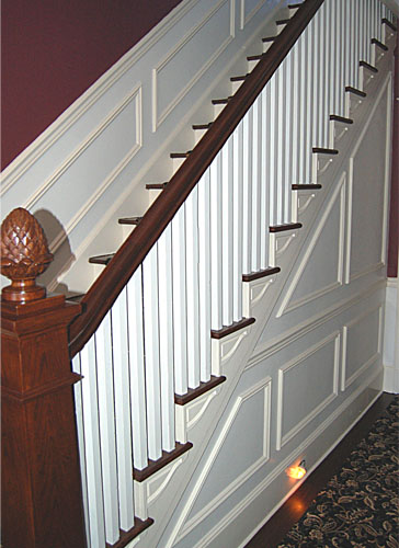 traditional staircase with classic stair-brackets; staircase design ideas; staircase inspiration