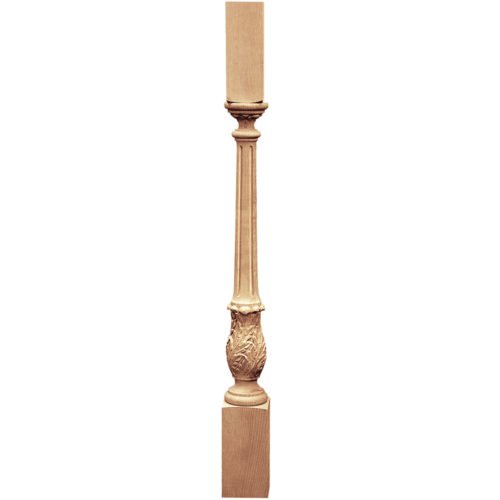 Balusters are hand-carved from premium selected hardwood