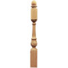 Newels are hand-carved from premium selected hardwood