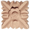 Carolina square wood rosettes are carved in a deep relief with rose and leaf motif. These rosettes are hand carved by skilled craftsman from premium selected hardwood