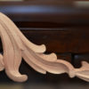 Goleta carved wood scrolls are hand crafted from premium selected hard maple. Wood carvings feature carved in deep relief flowers with elegant leaf scrolls