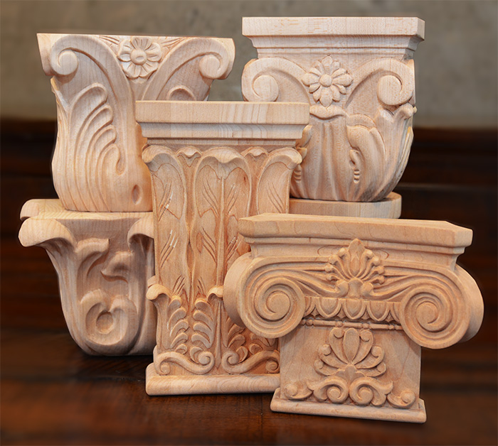 carved wood capitals