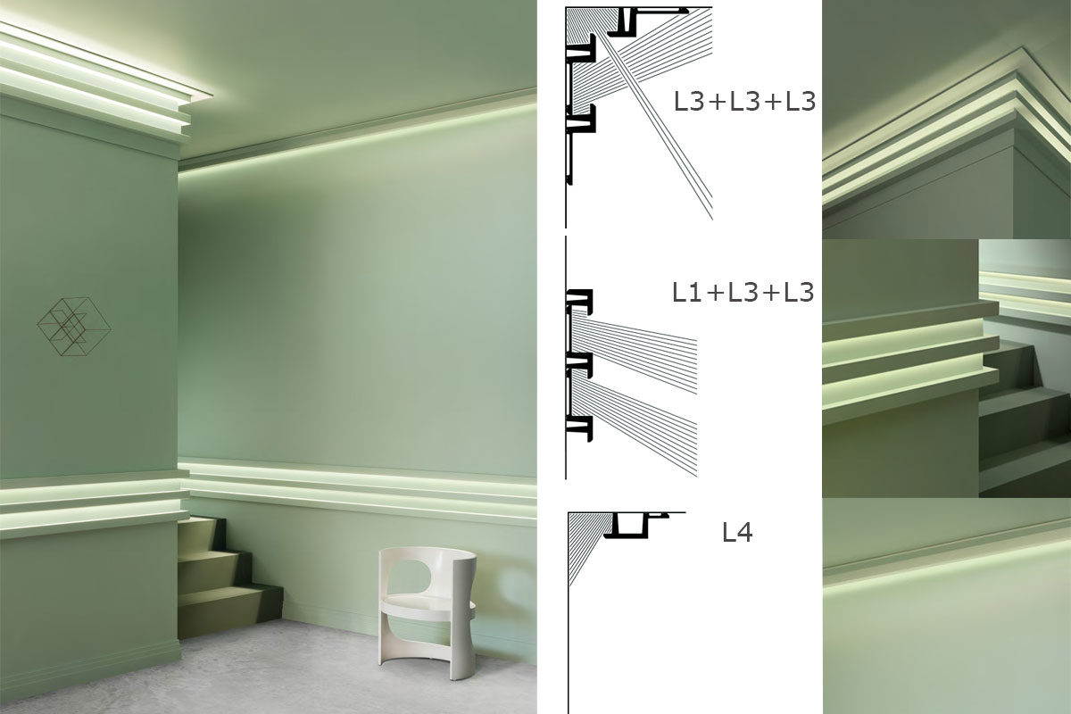 creative molding for indirect lighting combinations; molding for lighting ideas