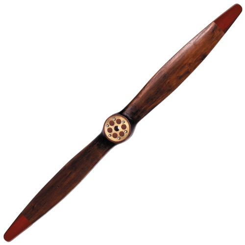 Hand-made replica of WWI propeller. This propeller made of solid wood and is a fun and fascinating decor object.