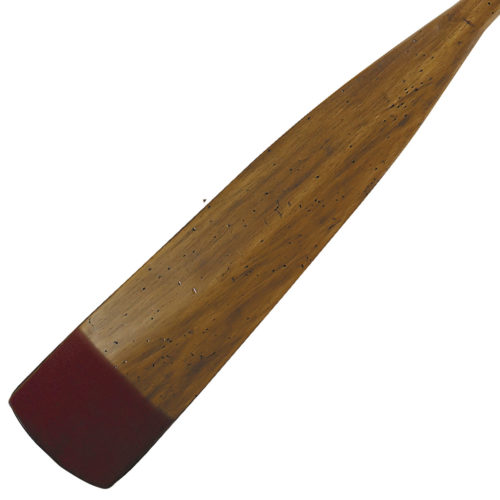 Lifeboat oar now available in a glowing aged French finish. This oar is made to be displayed casually on a covered porch, on a wall to display a large old flag, or just as a pole to push open the ceiling light in the kitchen...