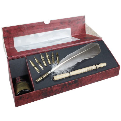 Beautiful Feather Pen calligraphy writing set is a perfect gift for a calligraphy enthusiast, or to add a romantic touch to your home office decor...