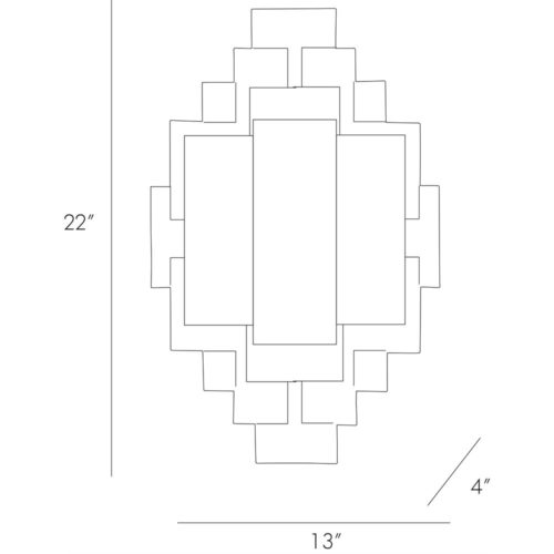 dimensions of sedona sconce