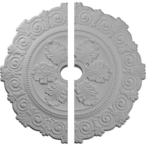 Pompano ceiling medallion molded in deep relief design to achieve the highest degree of quality and details.