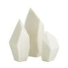 Like geometric pillars, these sculptures add a bit of modern sophistication to a table, desk or shelf. The ivory finish makes them almost identical to marble, with even, prism surfaces andclean lines with modern class. They provide form or function, whether as bookends and paperweights or simply as decorative accents to elevate a look.