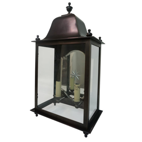solid bronze electrified lantern