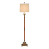 image of Antique Distressed Wood Fluted Floor Lamp