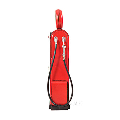 Classic Red Gasoline Pump Clock Replica