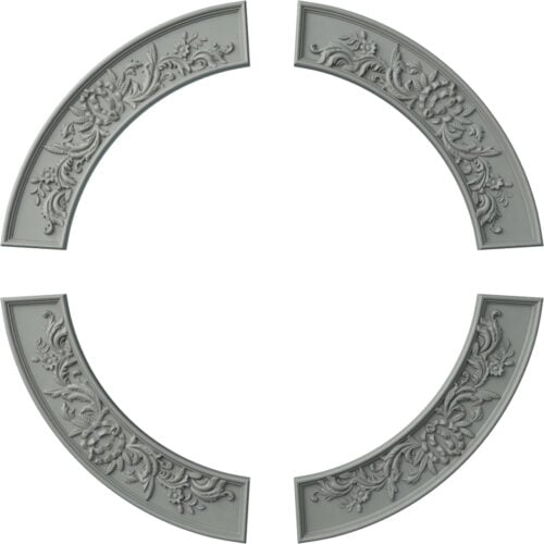 Four-Piece Floral Ceiling Medallion Ring