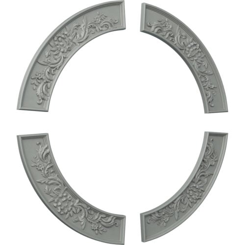 Alternative view of Four-Piece Floral Ceiling Medallion Ring