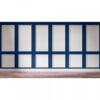 Flat panel ceiling tiles installed as decorative wall panels